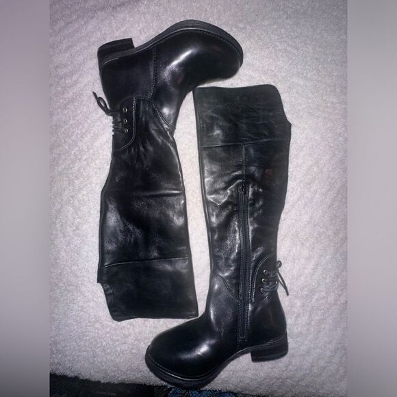 Steve Madden | Knee High Black Leather Boots Sz 5.5 - Picture 2 of 6